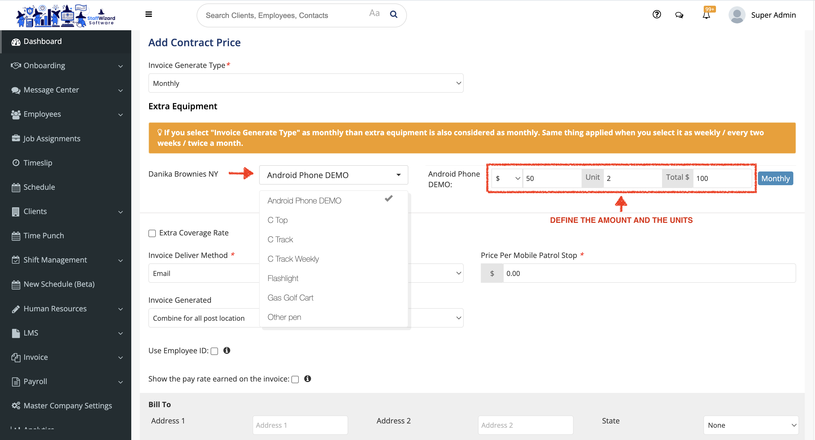 Configuring Reoccurring Equipment Charges to Client Invoicing S6.png