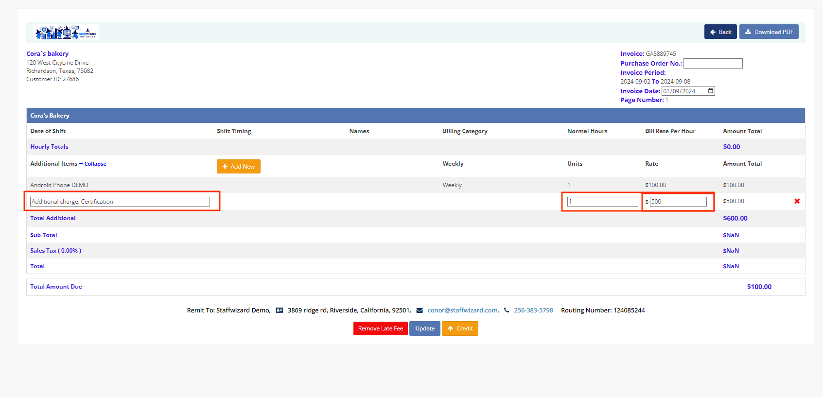 S4 'Additional Items' charges to an invoice.png