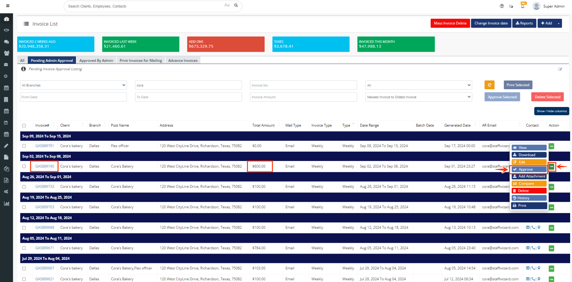 S6'Additional Items' charges to an invoice.png